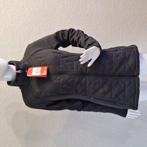 The North Face knit stitch fleece Dark Grey Jacket Never Stop Exploring